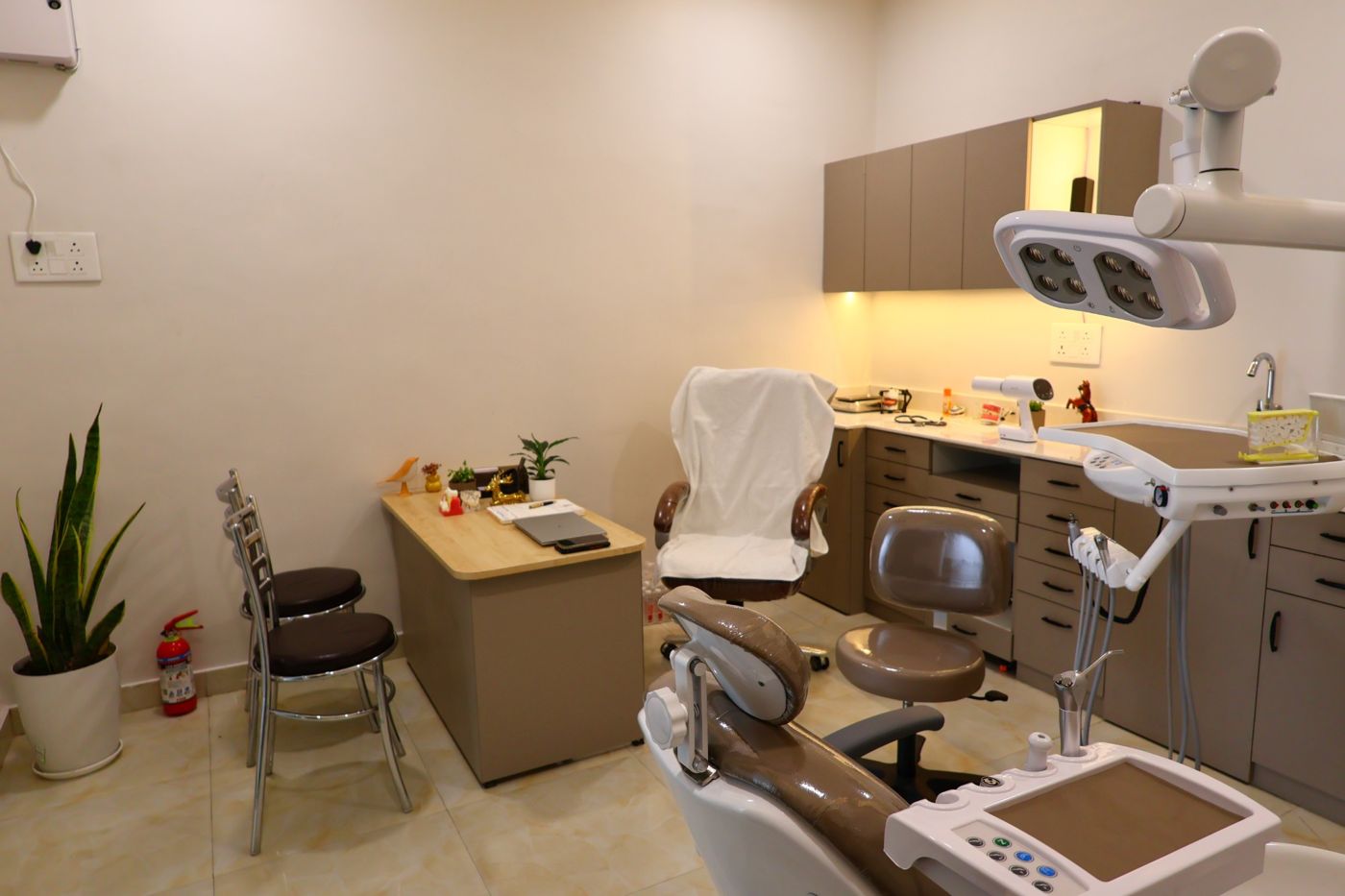 Treatment room with dental chair